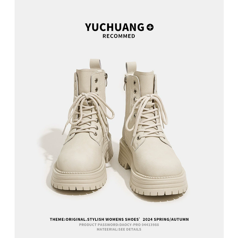 Женские ботинки из коровьей кожи в стиле Мартин, новинка ранней осени 2025, ретро, простые, универсальные, короткие ботинки для путешествий, походов, спорта, желтые ботинки