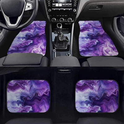 Dirt-Resistant, Wear-Resistant, Anti-Scratch Mats, Avtomobil döşəmə paspasları - x-car-floor-mat-56-3344cm-crystal-velvet-dot-plastic-bottom-two-piece-pack