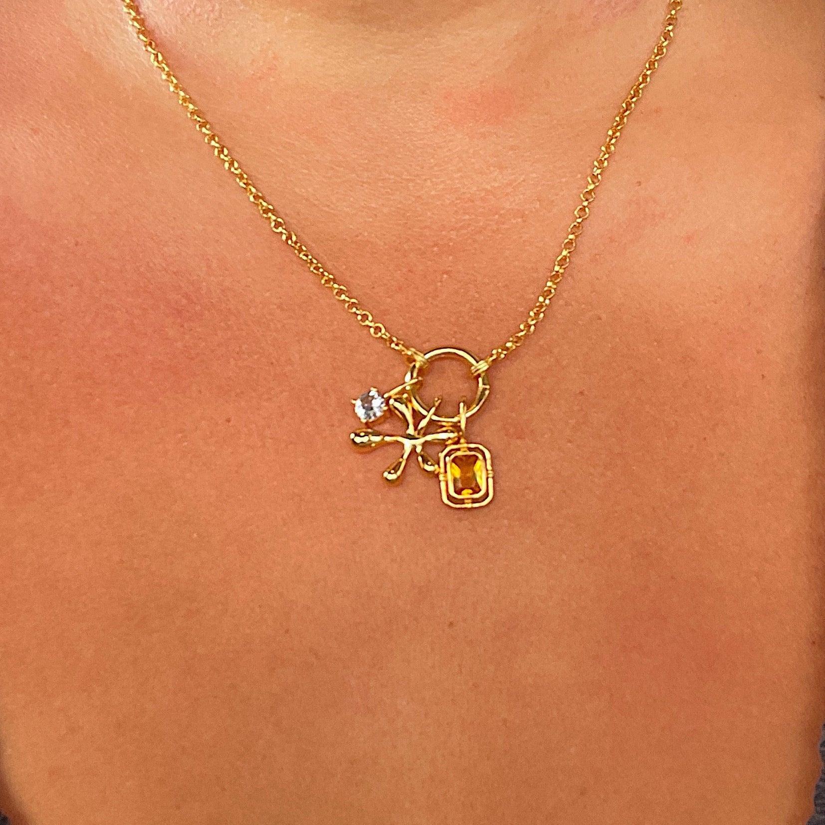 18K Real Gold Plated Plating Material 1 Piece Titanium Steel Geometric Cross Jigsaw Polished Pendant DIY Jewelry Accessories