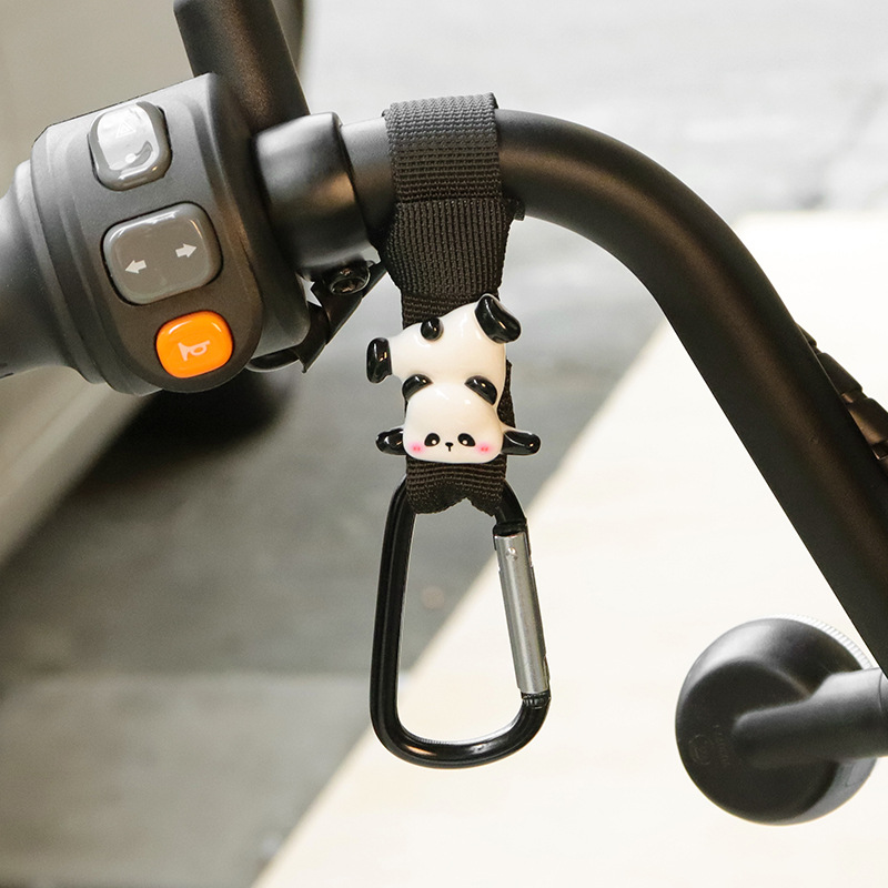 Gancho para coche eléctrico Gancho para colgar para motocicleta de carga universal delantero Gancho para llevar lindo panda