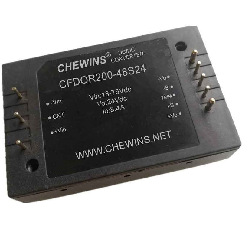 DCDC电源模块18-75V输入48V转24V 200W隔离输出CFDQR200-48S24