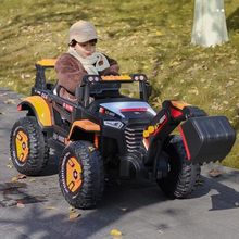 超大号儿童挖掘机小孩挖土机可坐人电动遥控推土机男孩玩具工程车