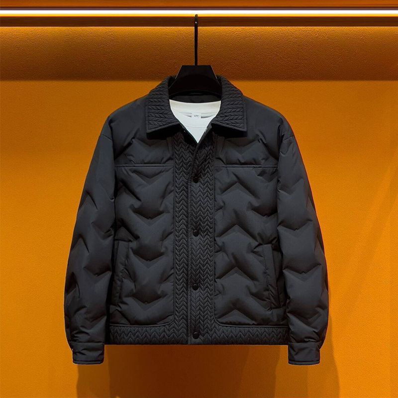 2024新款复古冬季香风棉服潮男棉袄翻领保暖加厚宽松棉衣外套