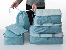 Viaje de siete piezas bolsa de almacenamiento ropa organización bolsa de embalaje equipaje de viaje ropa interior bolsa de almacenamiento al por mayor