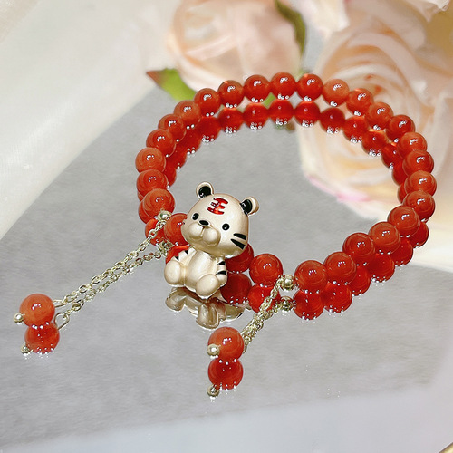 God luck wealth bracelets for unisex  hand super fairy department hand chain retro plutus cat fortune bag agate bracelet