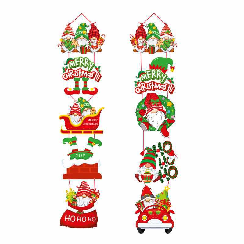 41 Christmas decorations paper door hanging curtains card hooks company event store window Christmas atmosphere
