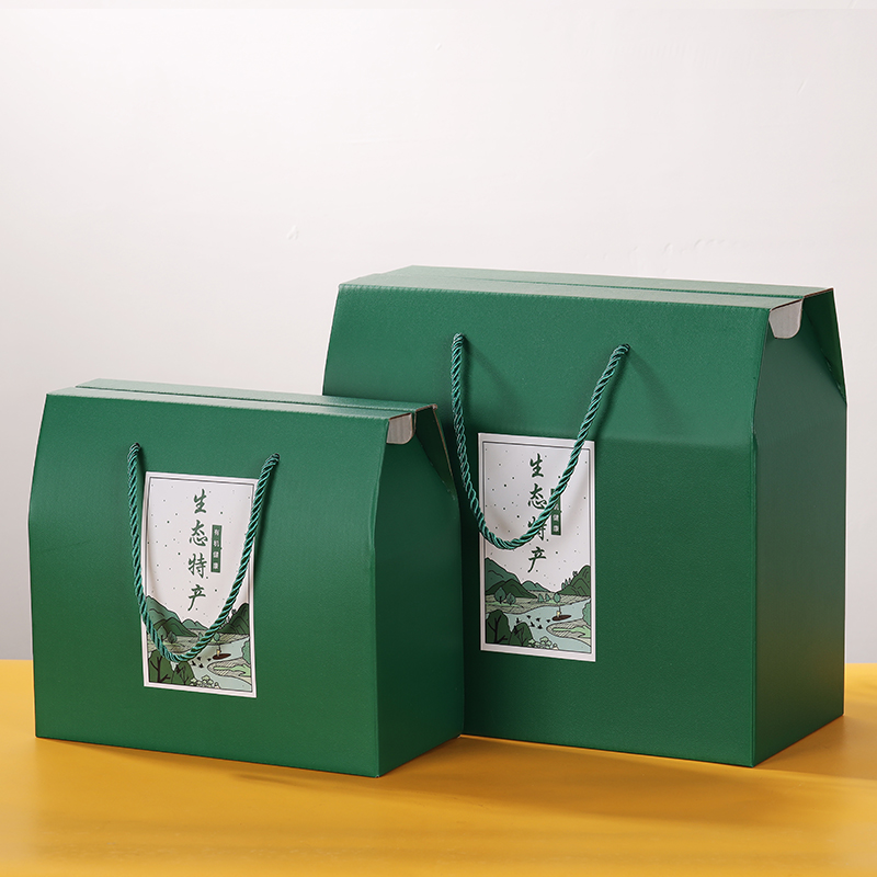 Caja de regalo de embalaje especial ecológico, productos agrícolas generales de frutas, nueces, salsa, caja de regalo de embalaje portátil, caja de cartón gruesa