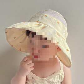 男童帽子薄款帽大帽檐宝宝太阳遮阳空顶女儿童防晒帽夏季防紫外线