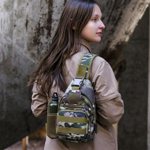 Crossbody Bag, Women's Trendy Brand Camouflage Tactical Bag, Outdoor Water-Repellent Cycling Bag, Multi-Functional Camouflage Casual Chest Bag, Waist Bag