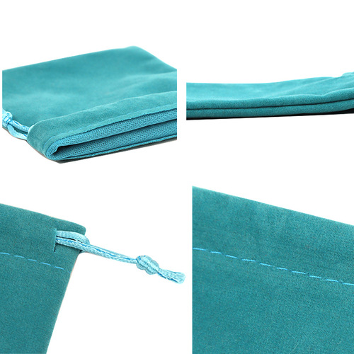 Jewelry bag with drawstring top, high-end velvet bag with gold edge and gold pocket gift, jewelry packaging bag, wholesale and customization