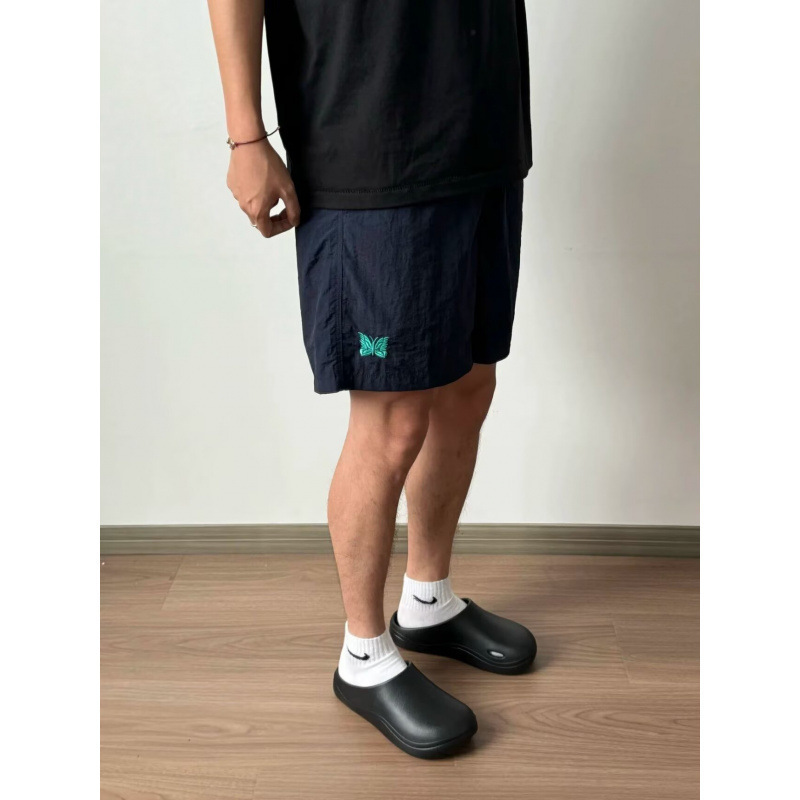 American-style trendy embroidered casual shorts for men, summer ins high street, below-the-knee, quick-dry, loose fit, 3/4 length shorts