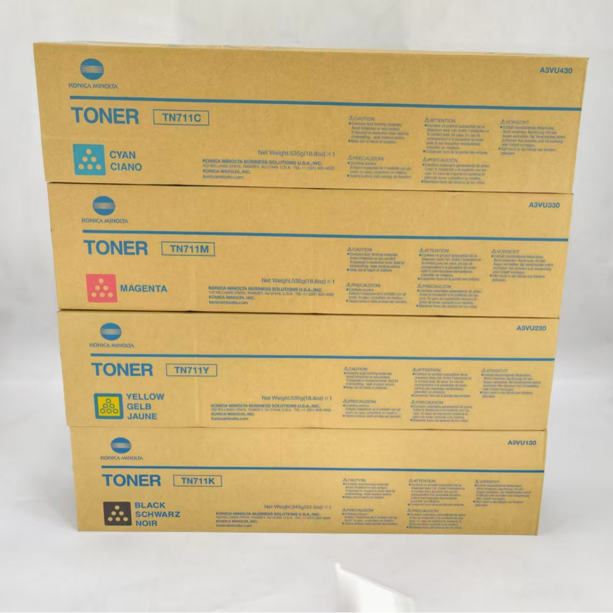 Original Konica Minolta TN711 Toner Minolta C654 C754 Cartucho de tóner KYCM