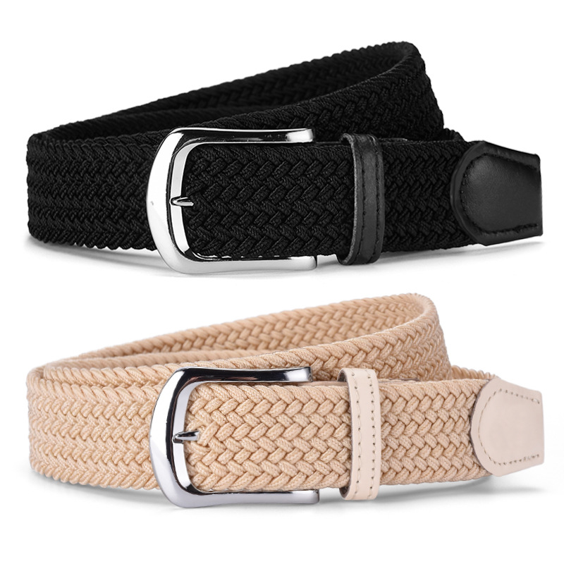 Trend cloth metal elastic woven fashionable women's belt
