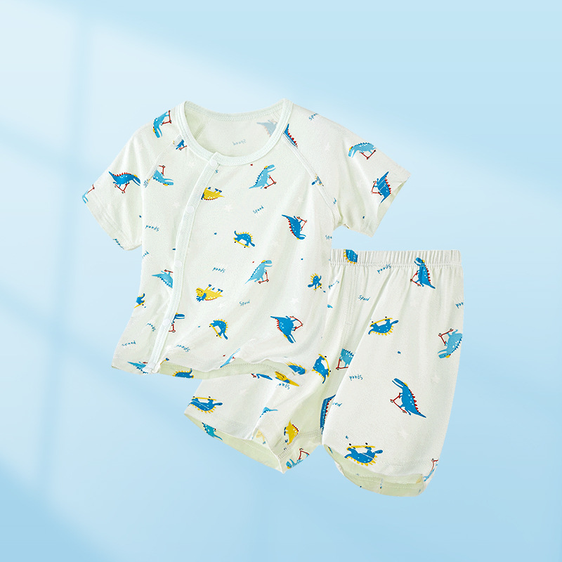 Set de mangas cortas para bebés de verano recién nacidos delgados divididos ropa de verano para niños y niñas dos piezas de ropa para bebés