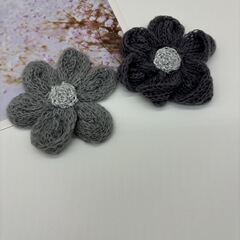 手刺繍の毛糸花飾り、子供服の立体花飾り、布製パッチ、コートやジャケットの装飾、輸出用アクセサリー