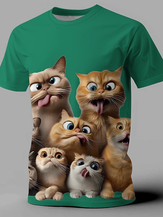 Camiseta de manga corta con cuello redondo suelto de todo fósforo de la calle de verano para hombres