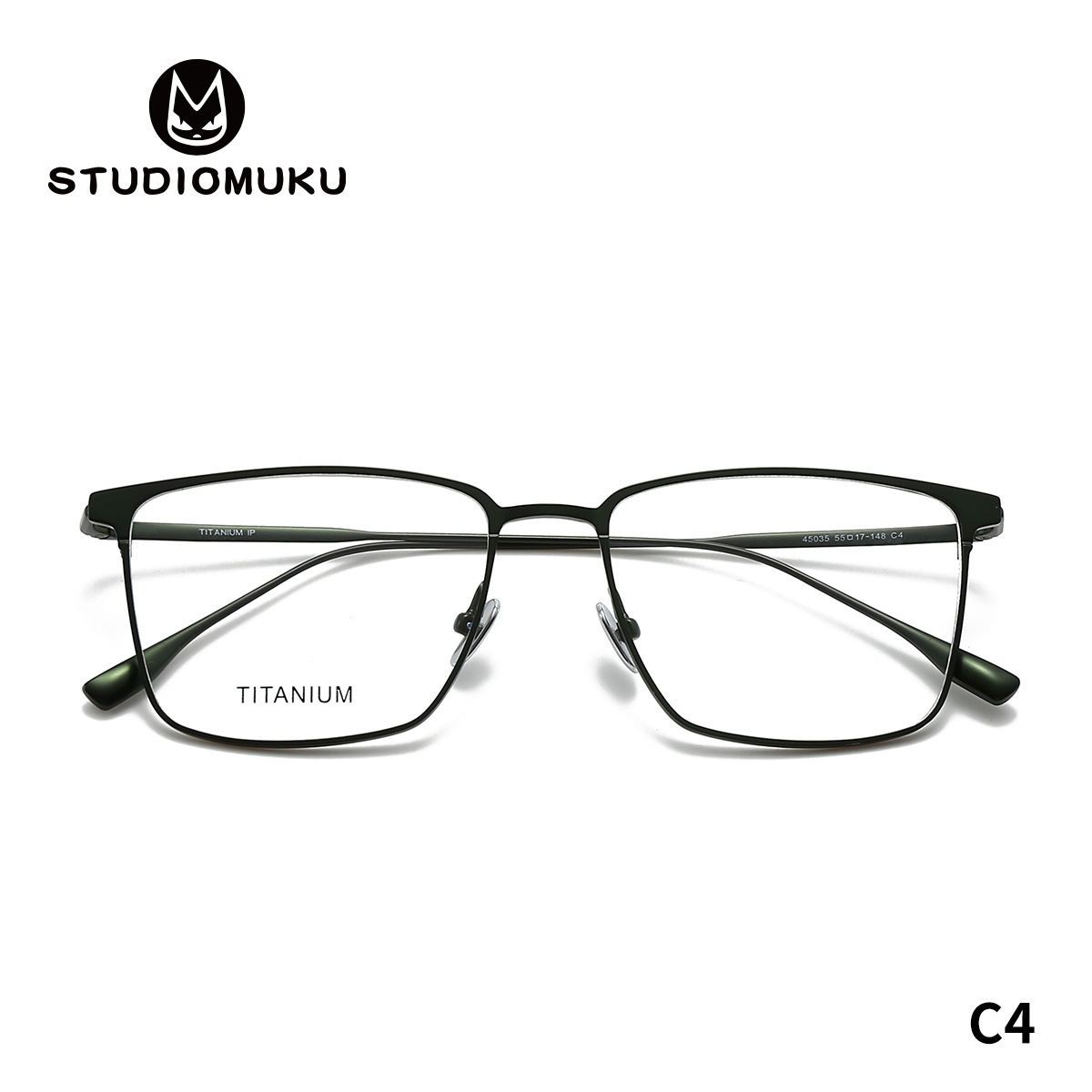 STUDIOMUKU gafas de madera cool trajes de temperamento elegante marcos de gafas de titanio clásico puro marcos de gafas cuadrados