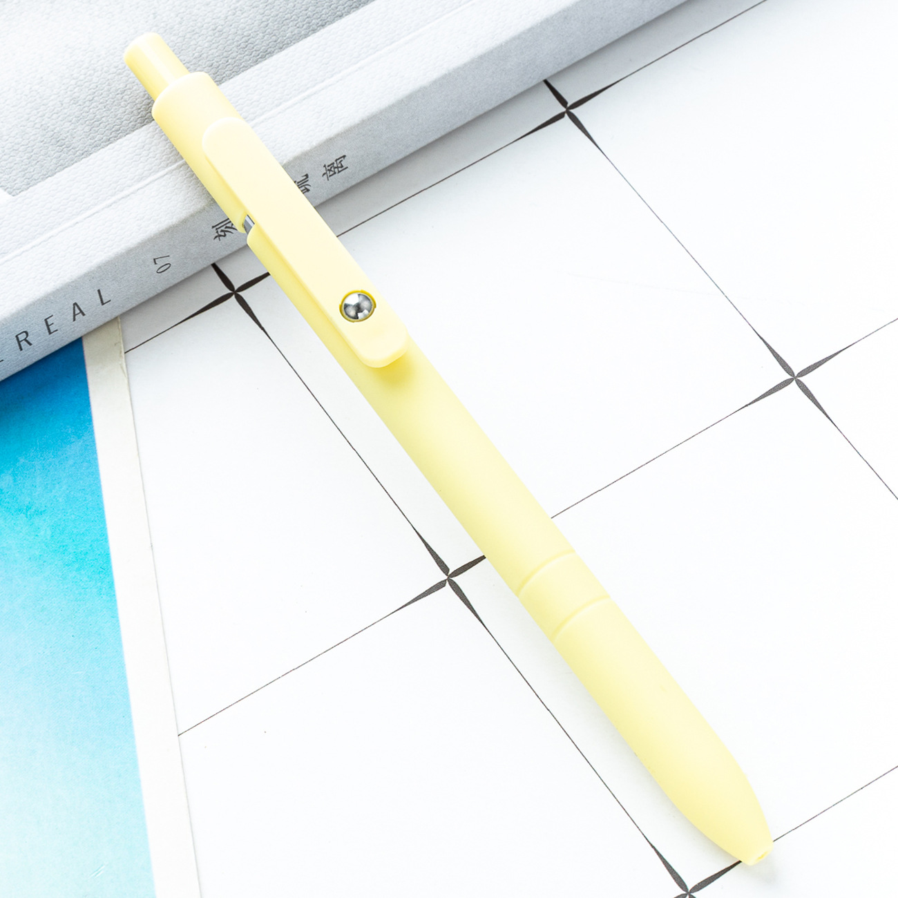 Nuevo bolígrafo neutro de color Morandi puede imprimir logotipo estudiantil papelería bolígrafo de plástico publicitario bolígrafo regalo