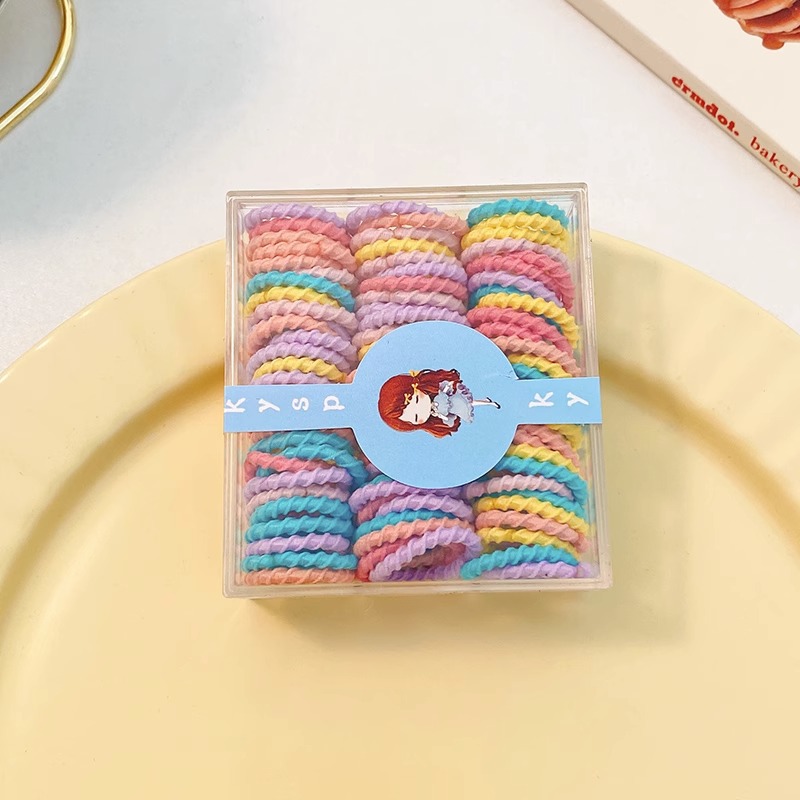 Banda de goma de los niños hembra no lastia el pelo alta elástico color falda banda goma Niñas corbata pelo banda bebé cuerda