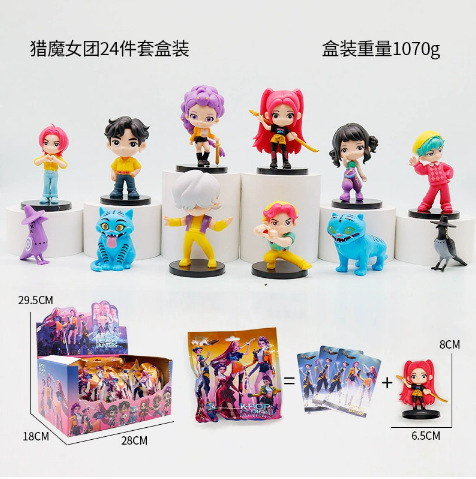 Caza de demonios transfronteriza K-Pop Q-versión Lumi-mi modelo de caja ciega hecha a mano decoración de muñecas de moda