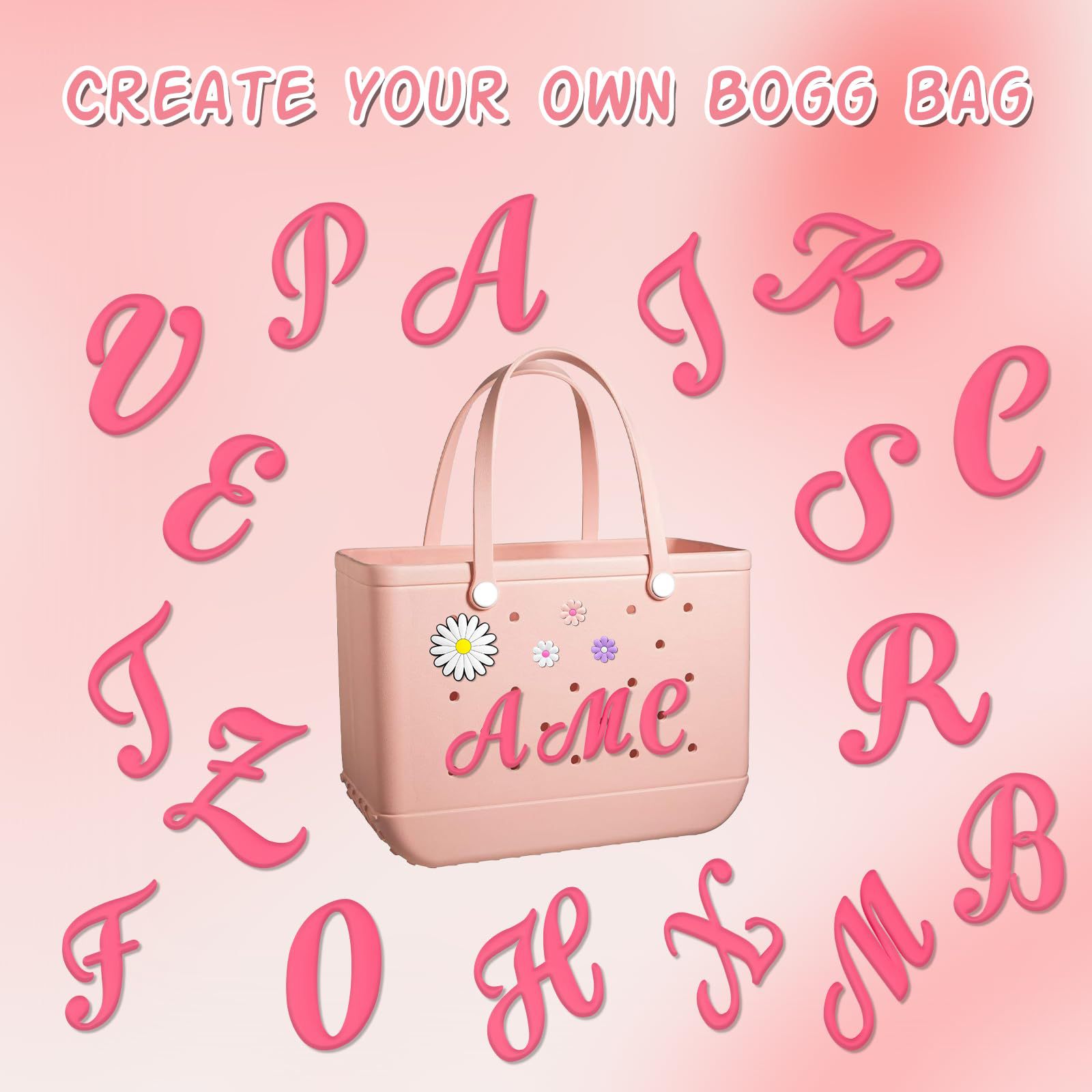 Letter Pattern 1 Piece PVC Letter Bag Hardware