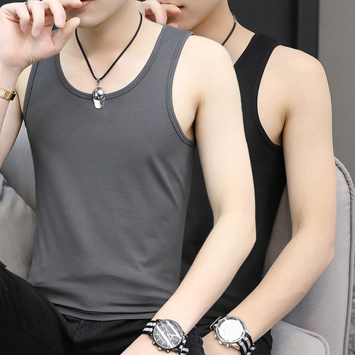 Summer vest men's youth tight-fitting elastic sports base shirt men's camisole breathable sleeveless undershirt men's underwear