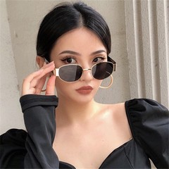 レトロなオーバルサングラス、ヨーロッパとアメリカのトレンディな個性、ヒップホップディスコメガネ、男性と女性のファッショナブルな小さなフレームのサングラス