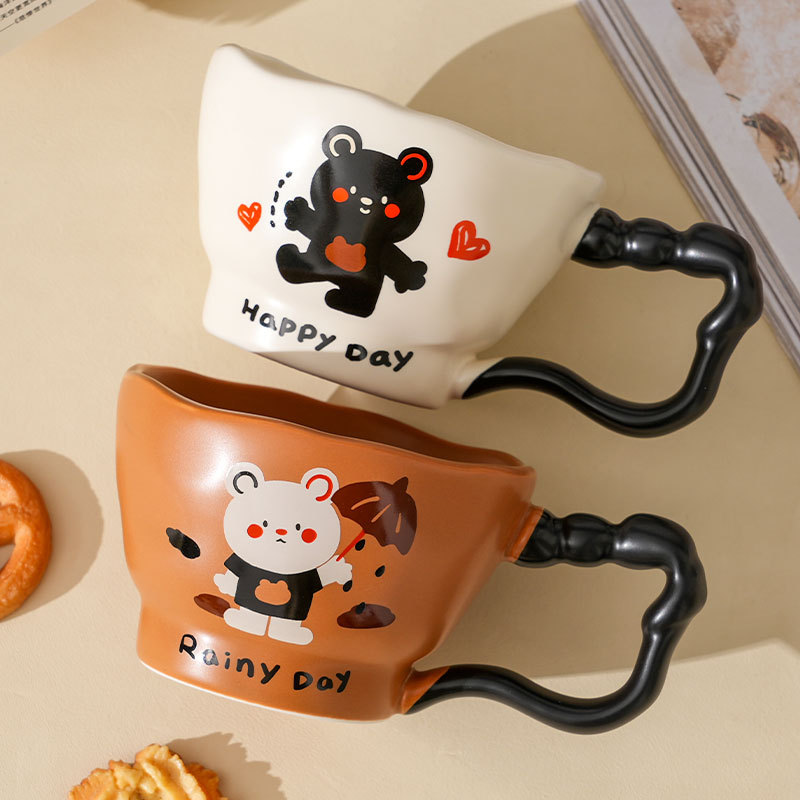 陶瓷杯情侣水杯送女生闺蜜姐妹生日礼物伴手礼白瓷