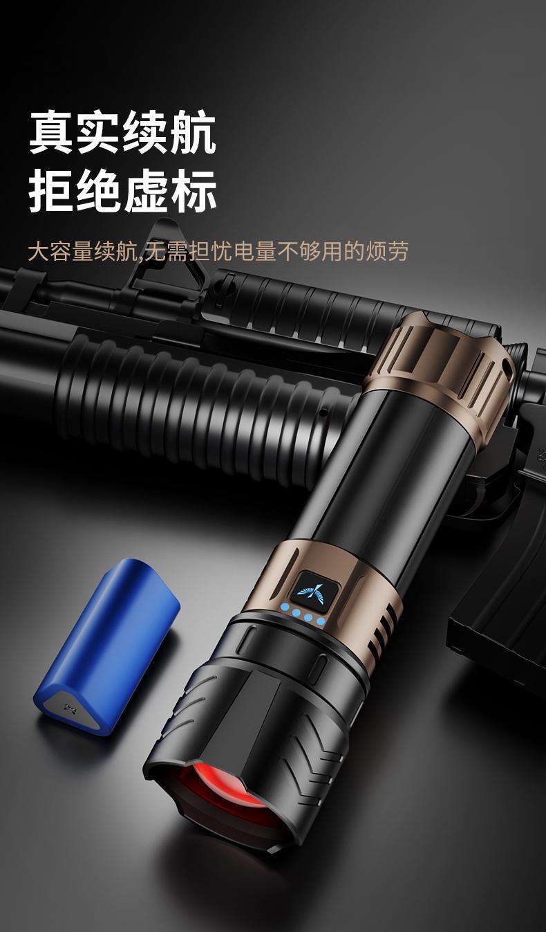 High-Brightness, Ultra-Bright Flashlight, Strong Light, Rechargeable, Outdoor Laser, Household, Mini, Portable, Durable, Multi-Functional, Long-Lasting