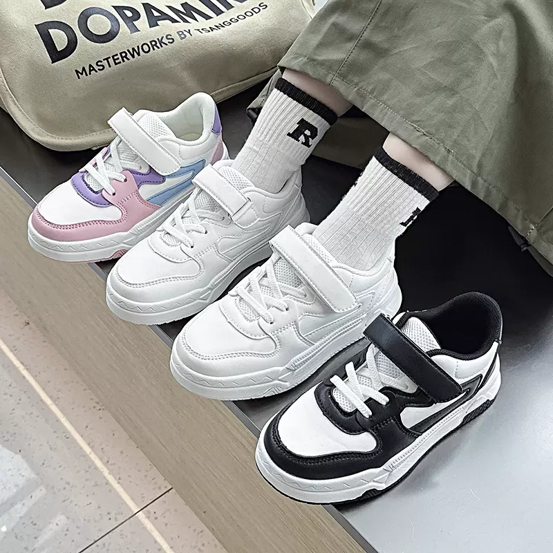 秋季男女童低帮魔术贴亲肤软底防滑耐磨透气轻便耐穿舒适时尚百搭