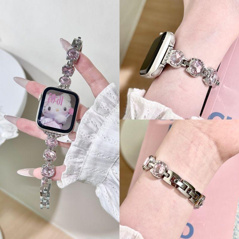 Suitable for Honor Watch Fit Metal Strap Honor Smart Watch Fit Cartoon Kt Cat Diamond Girls' Watch Strap