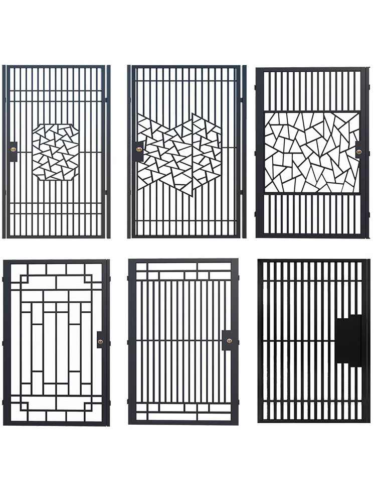 铝庭院花园门乡村双开门户外镀锌门户外别墅门铁艺不锈钢小门工厂