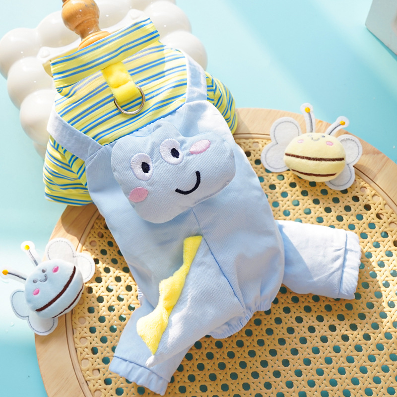 Ropa de perro, gato, ropa de perro, cinturón de dinosaurio, traje de cuatro patas, peluche, primavera y verano, artículos para gatos.