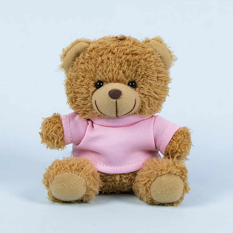 Lindo osito llavero colgante regalo creativo muñecas de peluche vestidas osito de peluche colgante de mochilas escolares para parejas