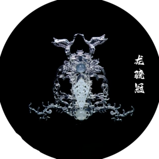 贰玥汉服发冠顶冠男士发冠古风配饰龙头饰双鹤拍摄道具【龙骁】