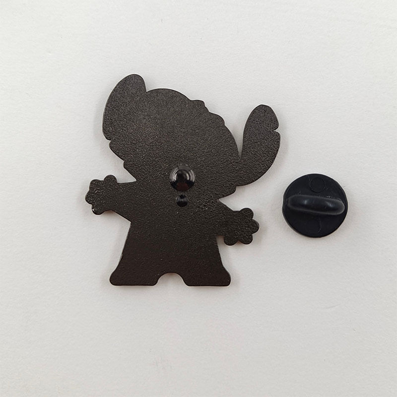 Mixed-Style Skeleton See-Through Brooch, Interstellar Alien Cartoon Badge, Dark Style Metal Enamel Pin Accessory