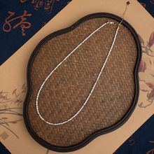 极细天然淡水珍珠项链女轻奢小众复古百搭气质高级感叠戴颈链新款