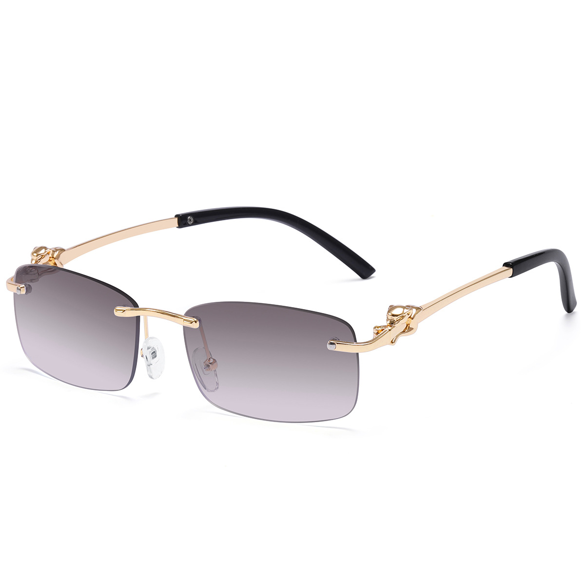 Nuevas gafas de sol cuadradas pequeñas sin marco gafas retro americanas gafas de sol personalizadas a prueba de rayos UV para hombres y mujeres
