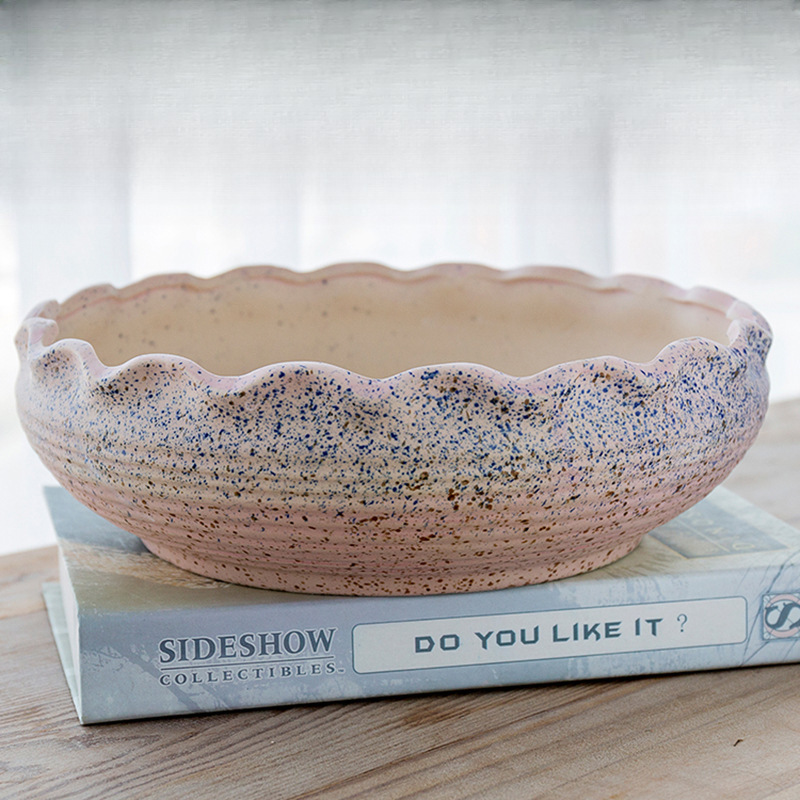 Fleshy Flower Pot Large Diameter Simple Fleshy Ceramic Flower Pot Creative Combination Platter Extra Large Coarse Pottery Free Shipping