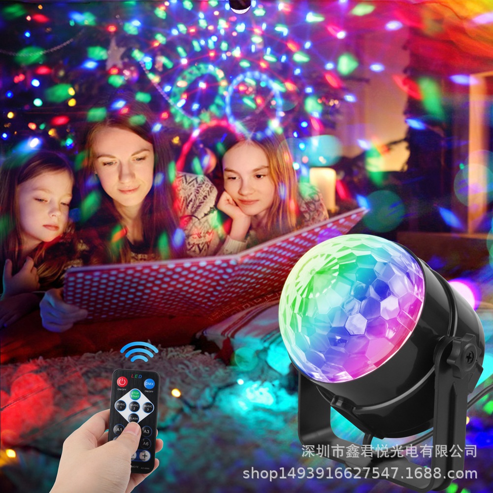 USB支架七彩魔球灯RGB旋转舞台灯 酒吧KTV蹦迪圣诞装饰氛围灯特价-阿里巴巴