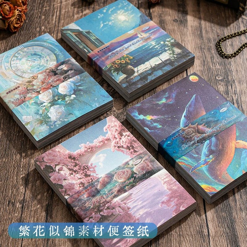 Rins Цветочный материал бумага Ретро литературный стиль ручной записи фон коллаж декоративная нижняя бумага без липкой бумаги для заметок