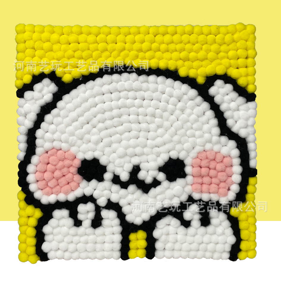MQH20-006 / 20*20cm（实木内框+画布+毛球材料包）