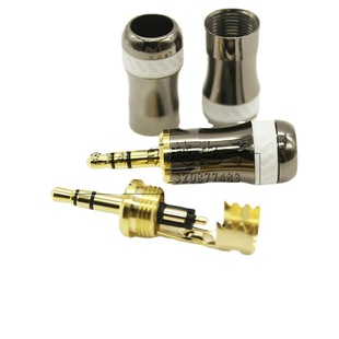 Pure version 8.1mm Large Aperture 3.5 stereo earphone assembly plug 3.5 three-stage pure copper gold-plated assembly head