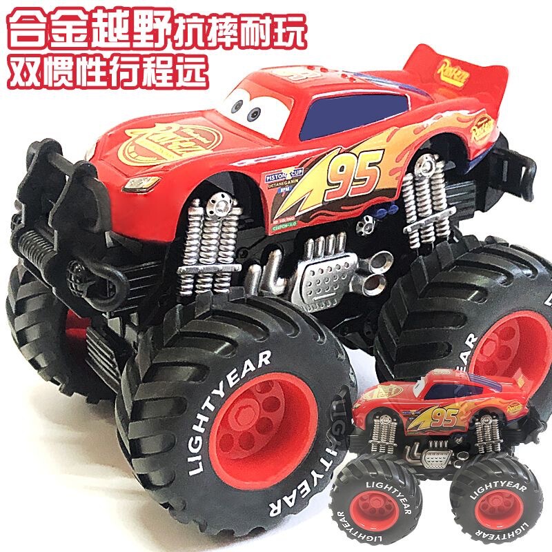 3 Inertia Racing Off-Road Cars Alloy Cars Lightning Mcqueen 4Wd Boys' Children's Toys Pull-Back Cars Cars and Trucks