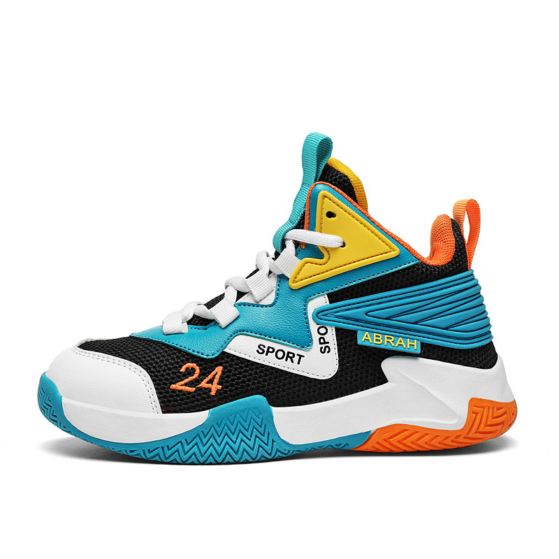 Zapatos deportivos para niños, zapatos de baloncesto para niños, 6 - 15 años de edad, zapatos transpirables para estudiantes, zapatos de correr antideslizantes y resistentes al desgaste