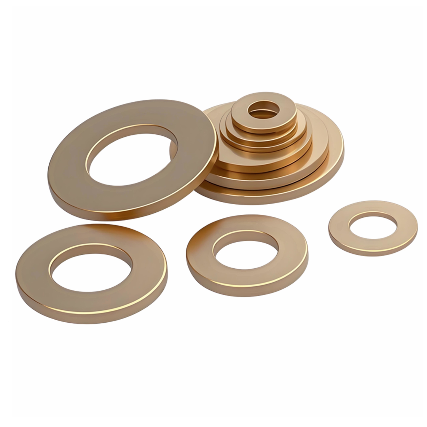 铜垫片加大加厚平垫片黄铜圆形介子金属螺丝平垫圈M2M3M4M5M6-M24