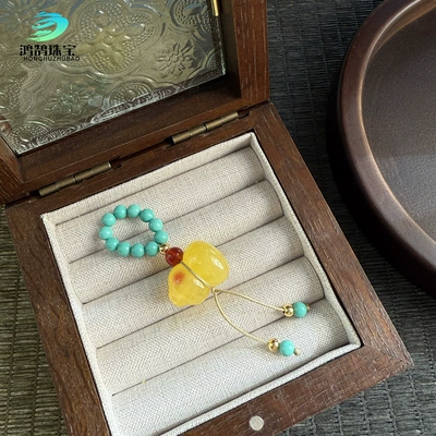 Jewelry, Bracelet Spacers, Zərgərlik ara hissələri - magnesite-beeswax-color-gourd