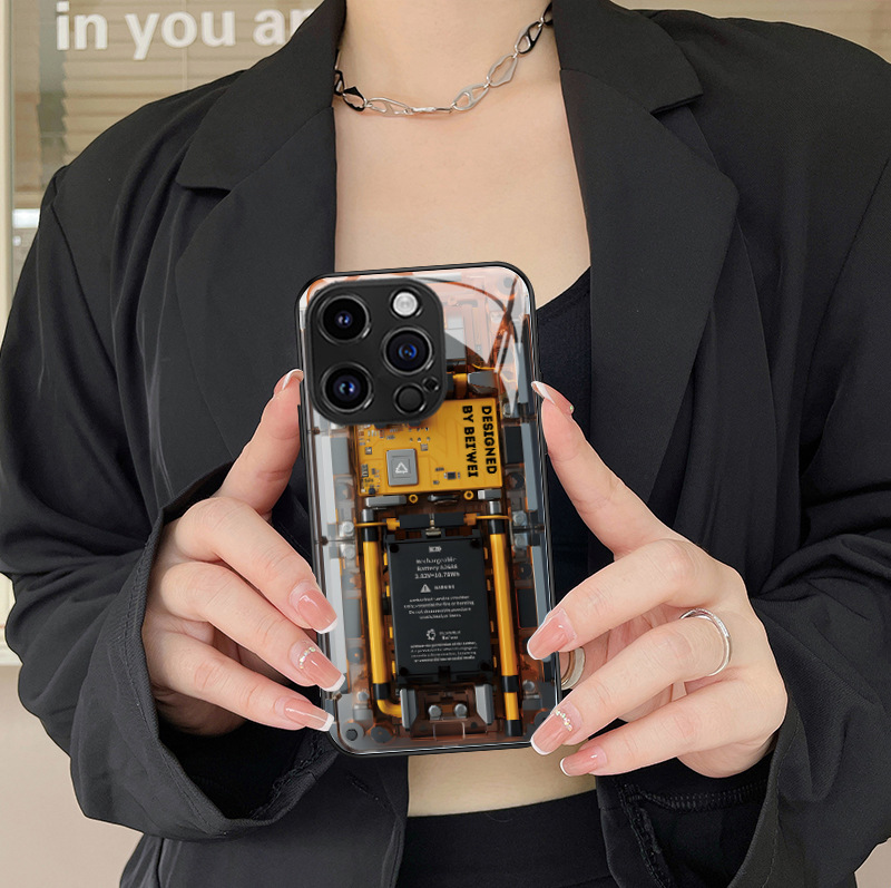 Protective Glass Phone Case For Iphone 17 Pro 15 Pro Max 13 Pro_voghion.com
