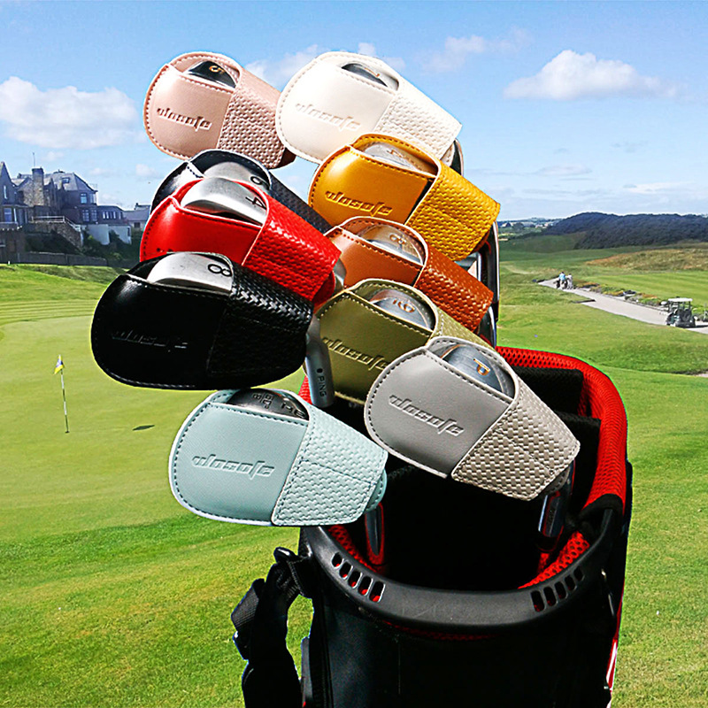 In-stock golf iron covers, club cap covers, double-layer protective covers, club head covers, ten colors to choose from, new cross-border style.