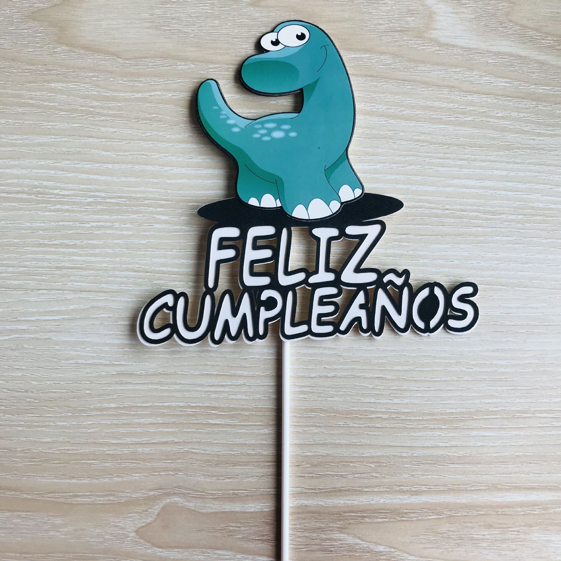 Yunqi transfronteriza occidental de dibujos animados lindo dinosaurio pastel decoración plug-in decoración Overlord bebé niño cumpleaños banquete